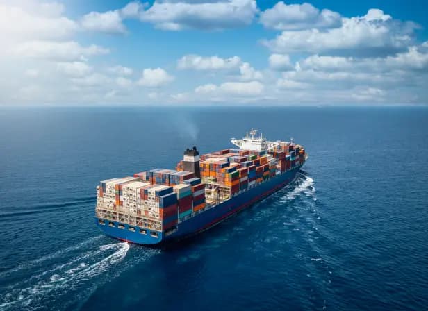 Cargo ship with containers